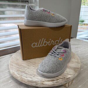 allbirds Smallbirds Wool Runner Unisex Toddler 9 Light Grey Casual Sneaker